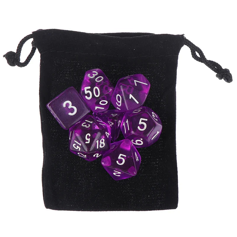 DND Dice Tray Dice Rolling Mat With Zippered Dice Holder - Compatible With Standard DND Polyhedral Dice Game Dice