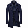 Winter Men Wool Coats New Fashion Middle Long Scarf Collar Cotton-Padded Thick Warm Woolen Coat Male Trench Coat Overcoat M-5Xl