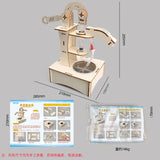 Wooden Pumping Machine Model Puzzles Kids Science Toy Funny Technology Physics Kit Educational Toys for Children Learning Toy