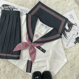 JK uniform suit Japanese college style sweet long and short-sleeved sailor suit pleated skirt Fashion School Uniform