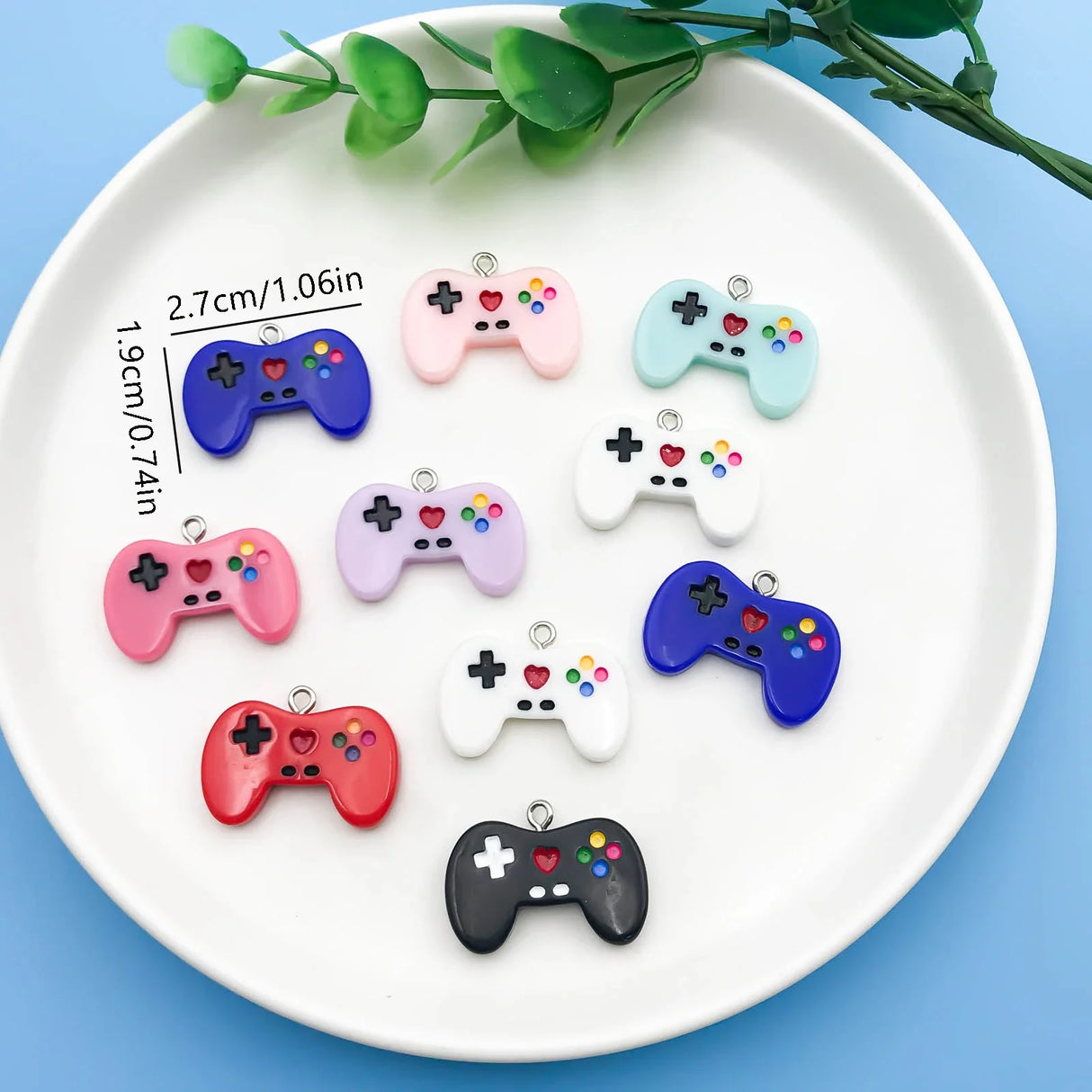 Randomly 6/10Pcs Colorful Resin Game Controller Charms Pendants For Jewelry Making DIY Earrings Necklace Bracelet Handmade