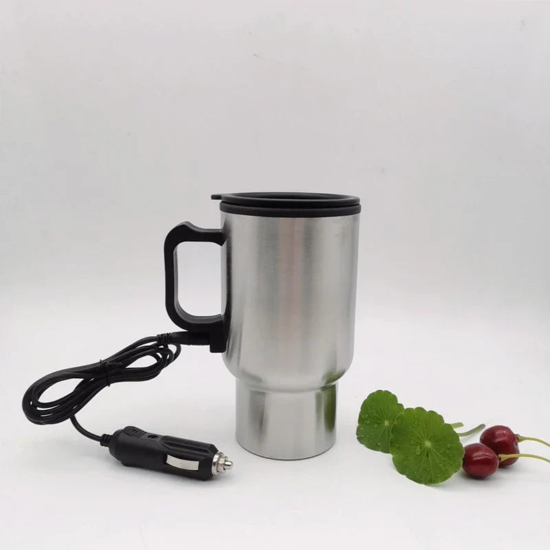 Car Heating Cups Kettle Boiling 12V Electric Thermos Water Heater Kettle Portable 450Ml for Travel Coffee Mug