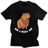 Funny Animals Capybara Cartoon Print T Shirt WomenMen Cotton Plus Size Tops T-shirt Y2k Unisex Fashion Harajuku Tees