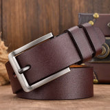 Men Belt Male High Quality Leather Belt Men Male Genuine Leather Strap Luxury Pin Buckle Fancy Vintage Jeans Free Shipping