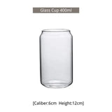 550ml/400ml Glass Cup With Lid and Straw Transparent Bubble Tea Cup Juice Glass Beer Can Milk Mocha Cups Breakfast Mug Drinkware