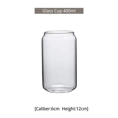 550ml/400ml Glass Cup With Lid and Straw Transparent Bubble Tea Cup Juice Glass Beer Can Milk Mocha Cups Breakfast Mug Drinkware