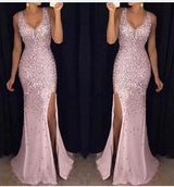 Long Elegant Evening Party Wear Dresses Luxury Wedding Sequins Prom Gown Slit Gala Dress for Women Sexy Cocktail Dress Clothes