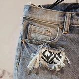 Summer Men Hole Denim Short Pants Fashion Beggar Scraped Five-piece Jeans Shorts