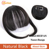 MEIFAN Synthetic False Bangs Clip-In Bangs Extension Natural Neat Fake Fringe Topper Hairpiece Invisible Clourse Hairpieces