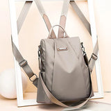 Women Nylon Cloth Travel Backpack Nylon Anti-Theft Double Shoulder Bag