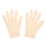 1 Pair Womens Figure Skating Gloves Children Adult Sparkly Rhinestones Gloves for Performance Competition