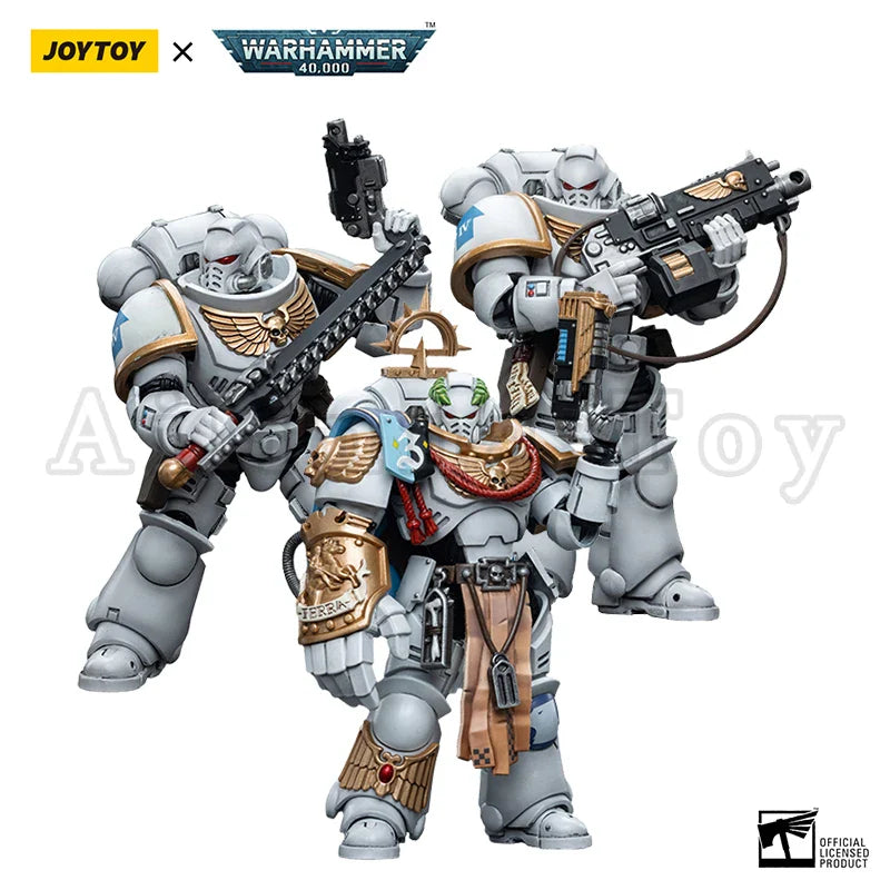 JOYTOY 1/18 Action Figure (3PCS/SET) 40K White Consuls Anime Military Model Free Shipping