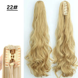 Synthetic Claw Clip On Ponytail Hair Extensions Long Straight 24" Heat Resistant Pony Tail HairPiece BlackBrown Blonde Hairstyle