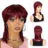 WIGERA Synthetic Short Pixie Cut Wigs On Sale Shaggy Layered 80s Mullet Wig Short Straight Bob Wigs With Bangs Machine For Women