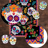 Mexican Day of The Dead Linen Table Runners Kitchen Dinning Table Decor Sugar Skull Table Runners for Dining Party Decor