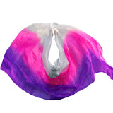 New 100% silk belly dance veil 3-color gradient veil wholesale new design dance performance props hand-cast yarn 200cm-400cm