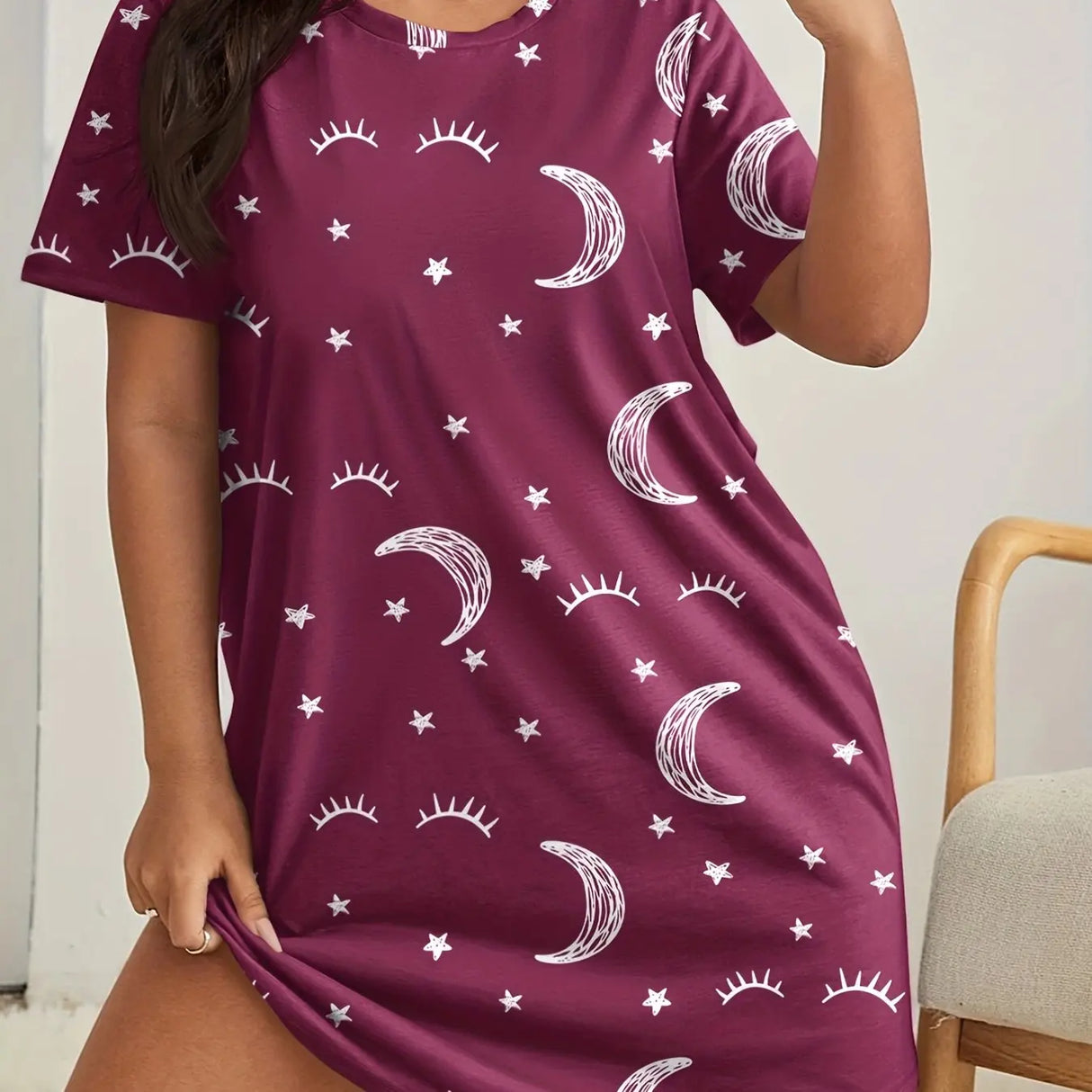 Plus Size Women's Home Sleeping Dresses Oversized Size Dresses Fashion Summer Dating Dresses Ice Silk Fashion Short Dresses