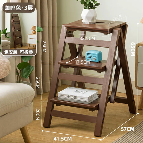 Platforms Telescoping Step Stools Foldable Attic Bar Portable Small Step Ladders Indoor Bamboo Escada Dobravel Home Furniture