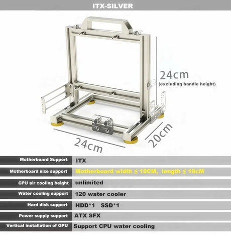 Open PC Gamer Cabinets,DIY ITX MATX ATX Case Frame Rack,Water Cooling Computer Gabinete Gaming Chassis Vertical Personality