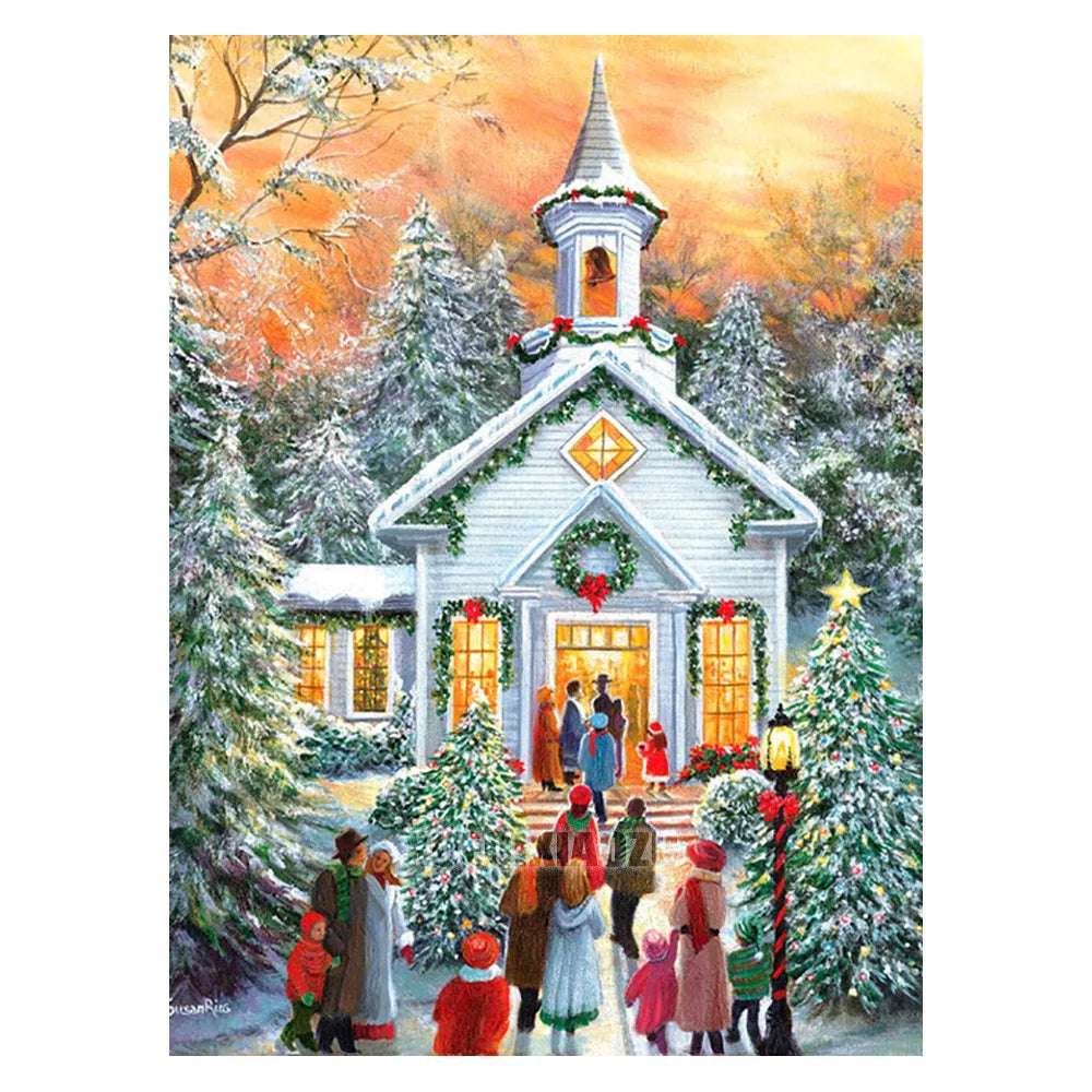 Diamond Painting Christmas Snowman Cross Stitch New Arrival 5D DIY Diamond Embroidery Mosaic Cartoon Craft Holiday Decorations