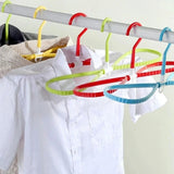 6Pcs/Set 8-Shaped Plastic Non-Slip Hanger Space Saving Clothes Drying Rack Hanger Coat Hangers