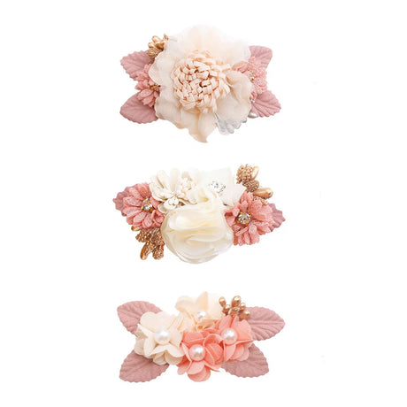 Baby Accessories Princess Flower Hairpins for Baby and Little Girl Imitation Headdress Kids Princess Hair Accessories 3 Pcs Set