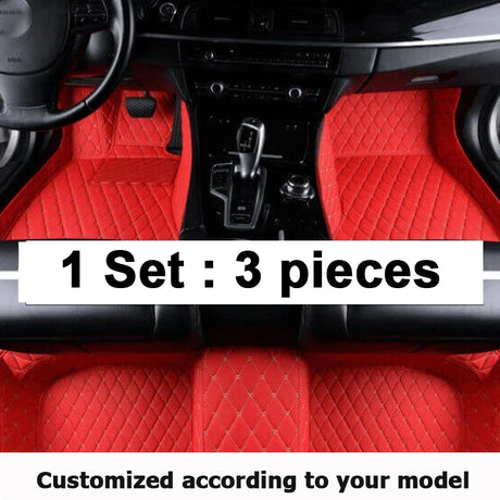 Custom Made Leather Car Floor Mats For Toyota Land Cruiser Prado 120 2003 2004 2005 2006 2008 Carpets Rugs Foot Pads Accessories