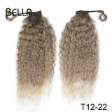 Bella Curly Synthetic Hair Ponytail Extensions 30 Inch Long Curly Ponytail Clip In Hair For Women Wrap Around