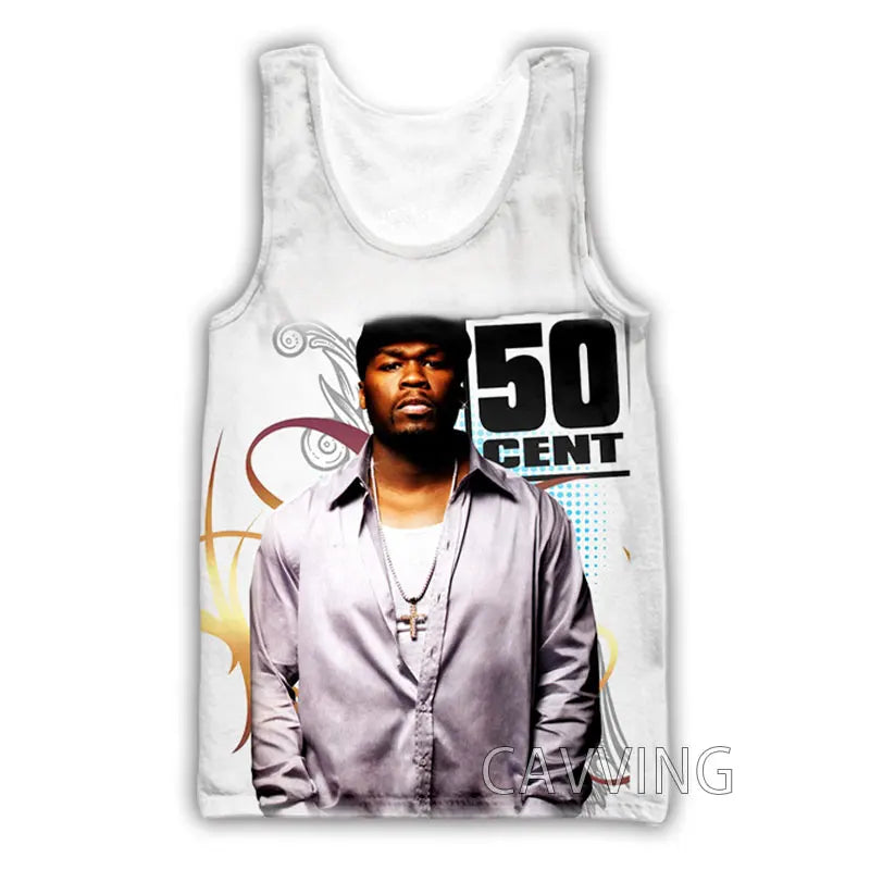 New Fashion Women/Men's 3D Print Rapper 50 Cent Tank Tops Harajuku  Vest  Summer Undershirt Shirts Streetwear  H01