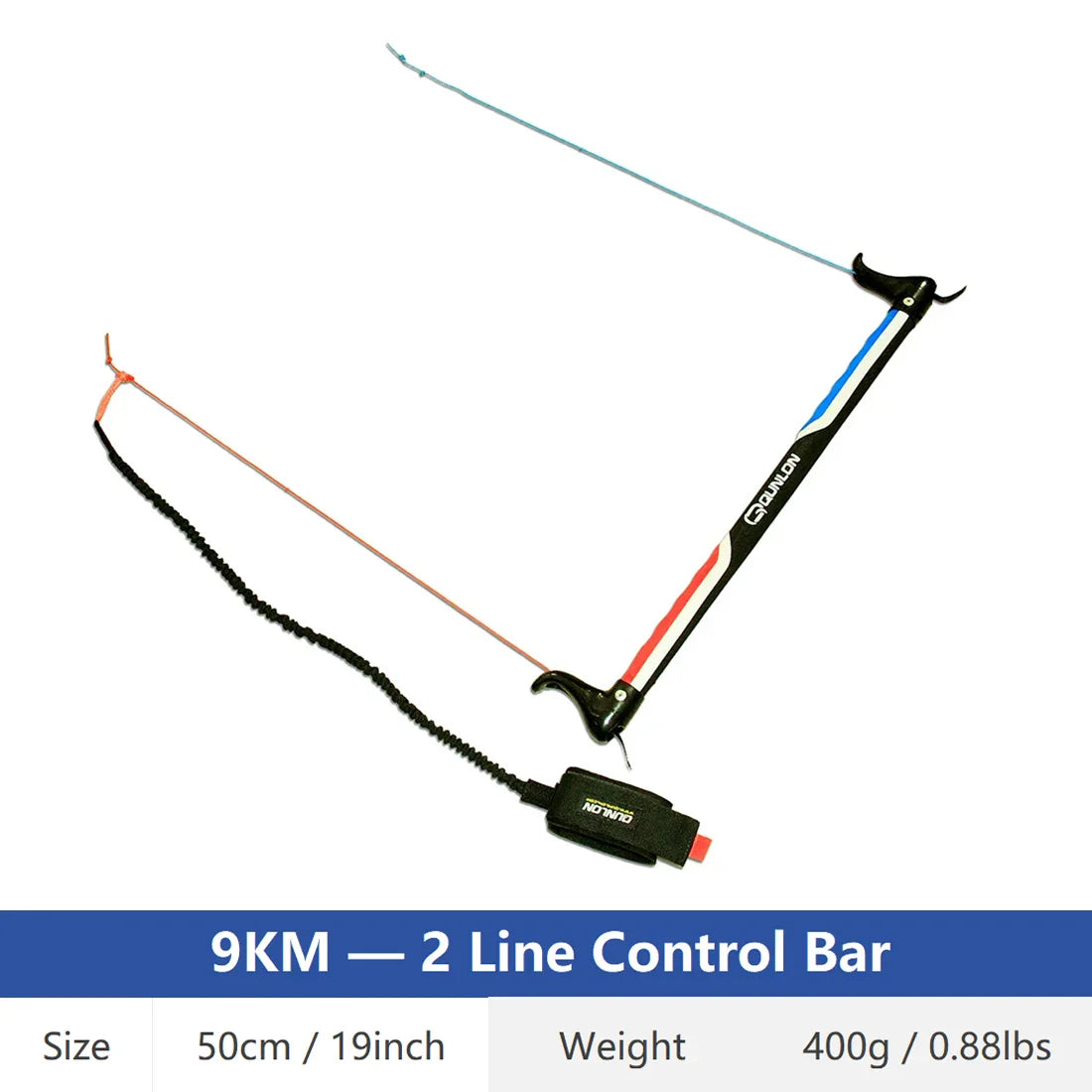 9KM 55cm 3 Line Kite Control Bar With Wrist Leash Safety System Nylon Webbing for Power Traction Kite Flying Tool Accessories