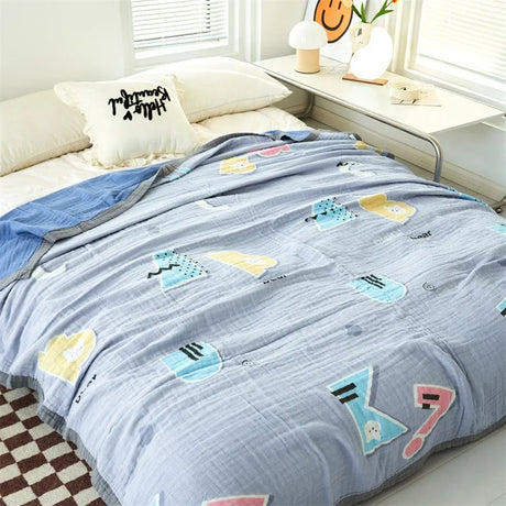 5 Size Baby Muslin Cotton Blanket 6 Layer Gauze Cotton Kids Adult Bedding Sleeping Blanket Bed Sheet Bedspread Children Blanket