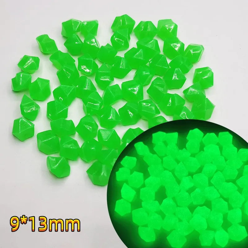 1000/500Pcs Garden Decoration Outdoor Luminous Stones Glow In The Dark Pebbles Aquarium Fish Tank Yard Decor Crystals Rocks Bulk