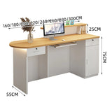 White Stylish Reception Desks Corner Light Bar Office Checkout Reception Desks Beauty Salon Mostrador Commercial Furniture