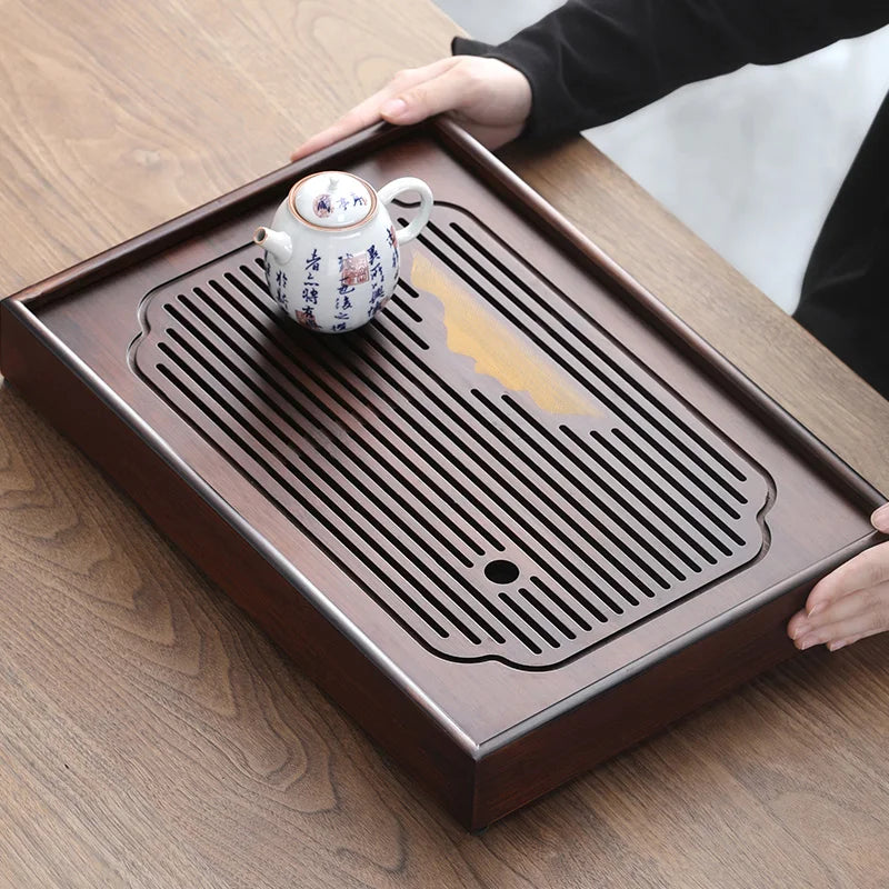 Coffeeware Teaware Tea Tray Portable Plate Vintage Big Wooden Tray Home Kitchen Gadget Plateau En Bois Office Accessories
