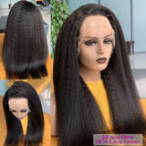 13X4 HD Lace Frontal Wigs On Sale Clearance Human Hair Kinky Straight Lace Front Wigs For Women Human Hair Glueless Yaki Wigs