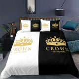 Couple/Lover White Black Luxury Bed Linen 2 People Double Bed Adult Single King Quilt Duvet Cover Queen Comforter Bedding Sets