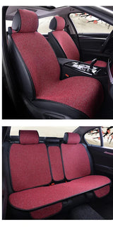 New Flax Car Seat Cover Protector Linen Front Rear Back Cushion Protection Pad Mat Backrest for Auto Interior Truck Suv Van