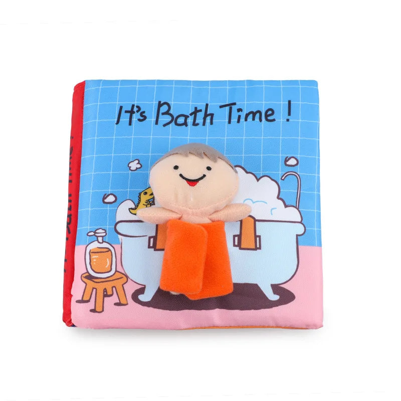 Infant Baby Cloth Book  Bath Potty Baby Book Toys 0-3 Yearls Old Education Activity Books Kids Cognize Reading Puzzle Book Toy