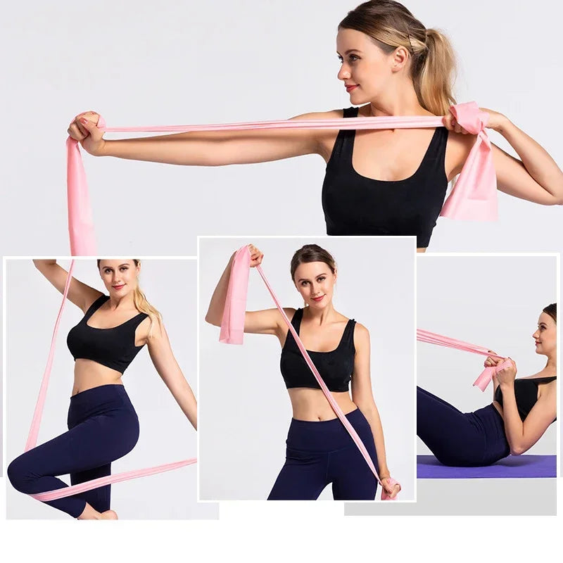 Yoga physiotherapy elastic band gym resistance band sports stretching trainingrope Pilates stretching film fitness Body Building