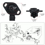 OYOTE 37825PAAA01 16400P06A11 Throttle Position Sensor Kit TPS For 1988-2001 Honda Accord CRX CRV Civic Acura Integra 30600P5K70