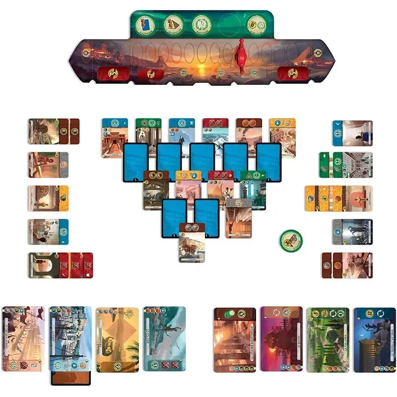 Board Games 7 Wonders Basic Duel English Version Card Fans Friend Party Strategy Cards Multiplayer Games Collection Toys