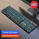 Three-piece Set Punk Gaming Keyboard and Mouse Earphone Set Luminous Keyboards 1600 DPI Mice Headset Combos Computer Accessories