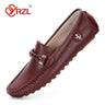 YRZL Loafers Men Handmade Leather Shoes Casual Driving Flats Slip-on Shoes Luxury Comfy Moccasins Shoes for Men Plus Size 37-48