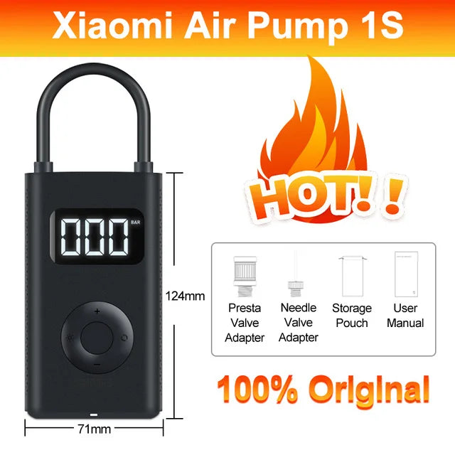 Xiaomi Mijia 2 Portable Electric Air Compressor 1S Inflator Smart Home Air Pump for bike car tire football basketball xiomi 2 S