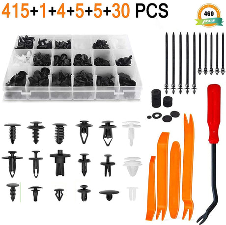 Mixed Auto Fastener Clip Car Body Push Retainer Pin Rivet Bumper Door Trim Panel Retainer Fastener Kit Car Accessories