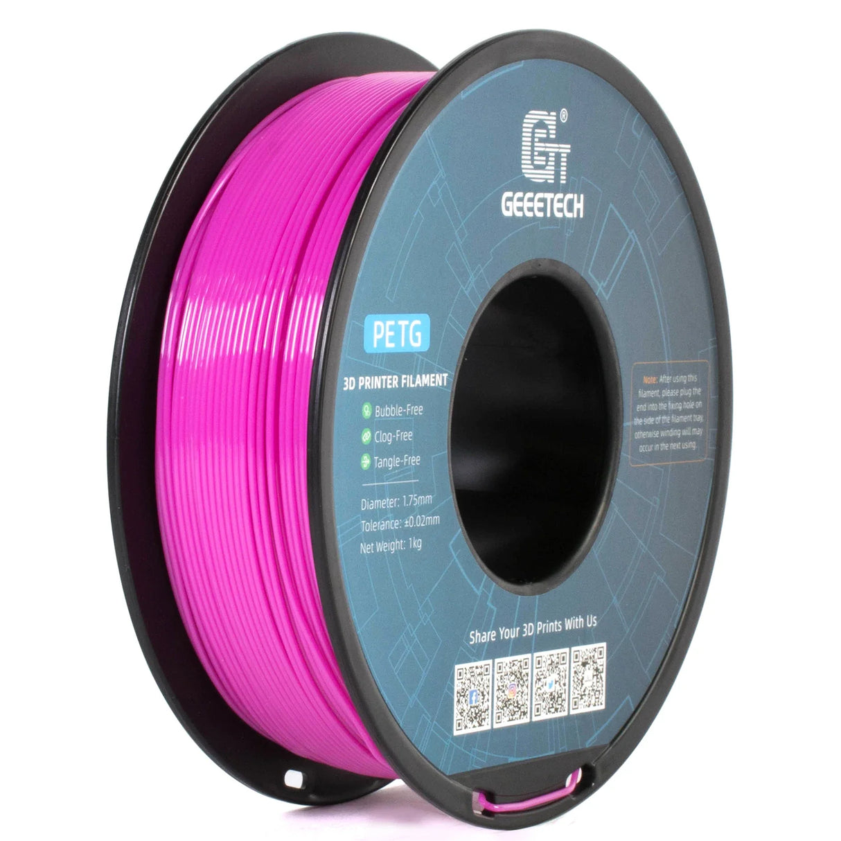 GEEETECH PETG PLA 3D Printer Filament 1kg 2.2LBS/roll 1.75mm +/- 0.03 White Black Colorful 3D Printing Materials Hight Quality