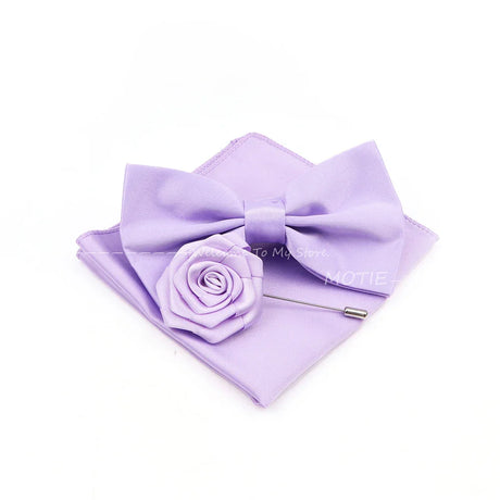 New Colorful Bowties Handkerchiefs Cufflinks Set Polyester Brooches For Men's Business Wedding Party Suit Dress Accessories Gift