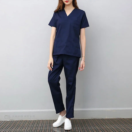 viaoli High Quality New Scrubs uniform Suit beauty pet shop spa uniform salon womens scrub set Work wear scrub suit coat+pants