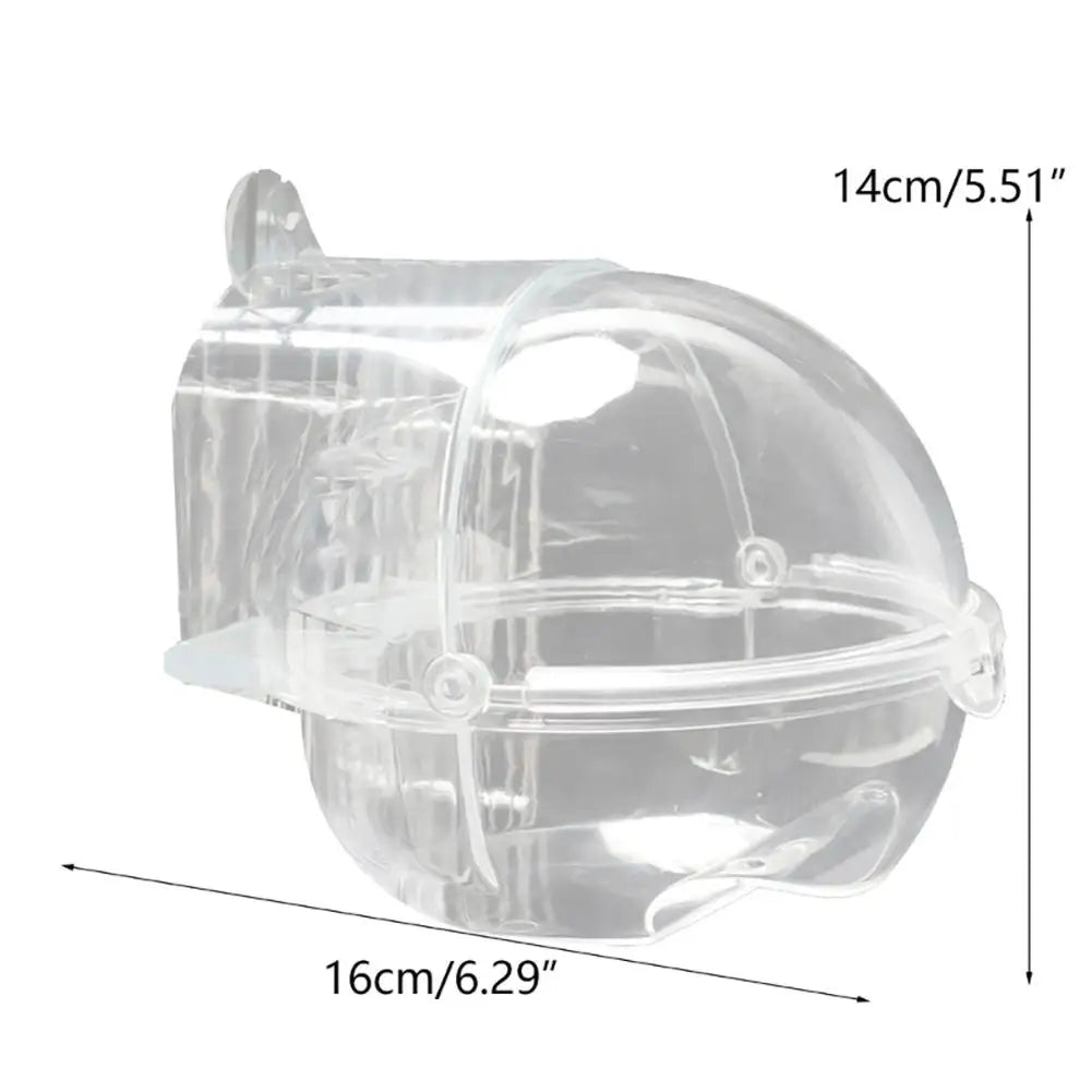 Parrot Bath Tub Bird Shower Box Transparent Bathing Tub External Bath Device Cage Accessories Bird Supplies Bird Bath For Cage