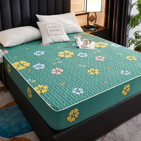 Cartoon Waterproof Bed Cover Stretch Breathable Mattress Cover For Bedroom Living Room Waterproof Mattress Protect